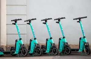 TIER apologises over lack of e-scooters available in Bristol Electric scooters lined up