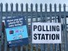 Signs saying polling station