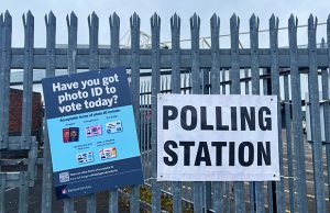 Bristol waits for local election results Signs saying polling station